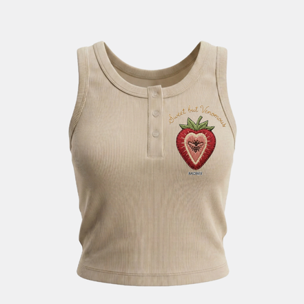 Sweet But Venomous Beige Top