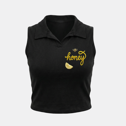 Honey Sleeveless Polo Top