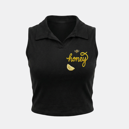 Honey Sleeveless Polo Top
