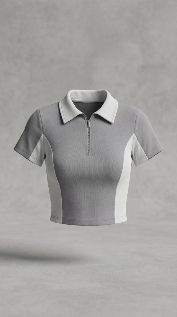 Ashline Zip Crop Top