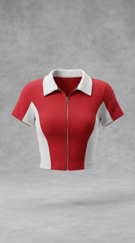 Scarlet Racer Zip Top