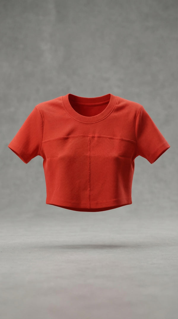 Scarlet Drift Crop Tee