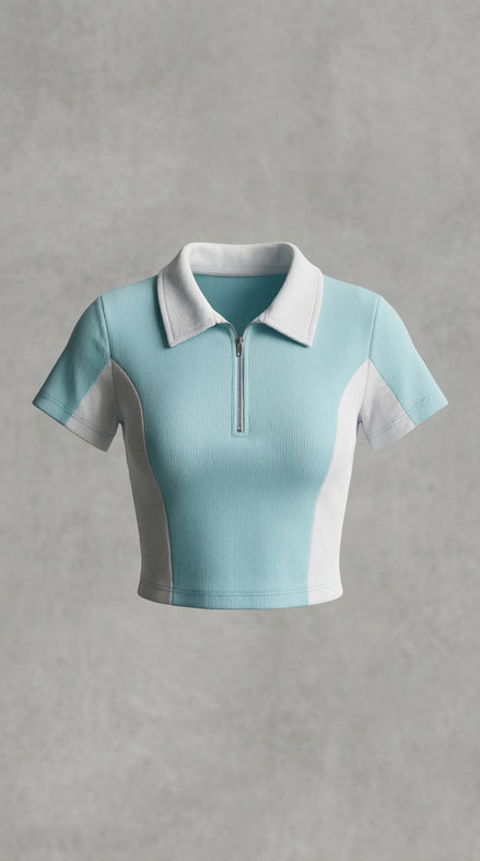 Lagoon Street Crop Polo Top