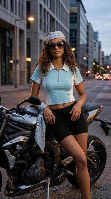 Lagoon Street Crop Polo Top